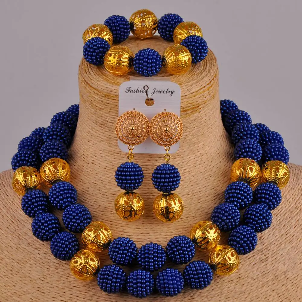 Желтый костюм ожерелье африканский набор с искусственным жемчугом нигерийский