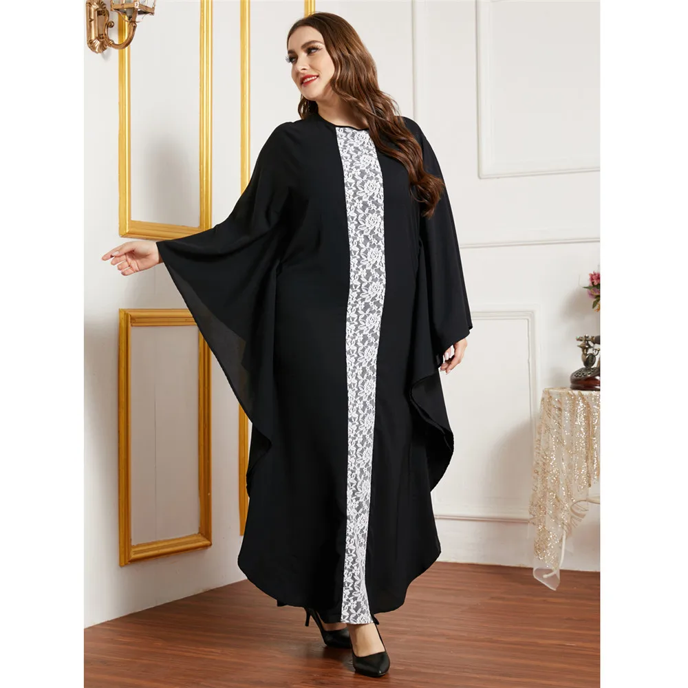 

Abayas Muslim Loose Long Dress Women Casual Oversized Kaftan Arab Turkish Bat Sleeve Caftan Plus Size Ramadan Dubai Islamic New
