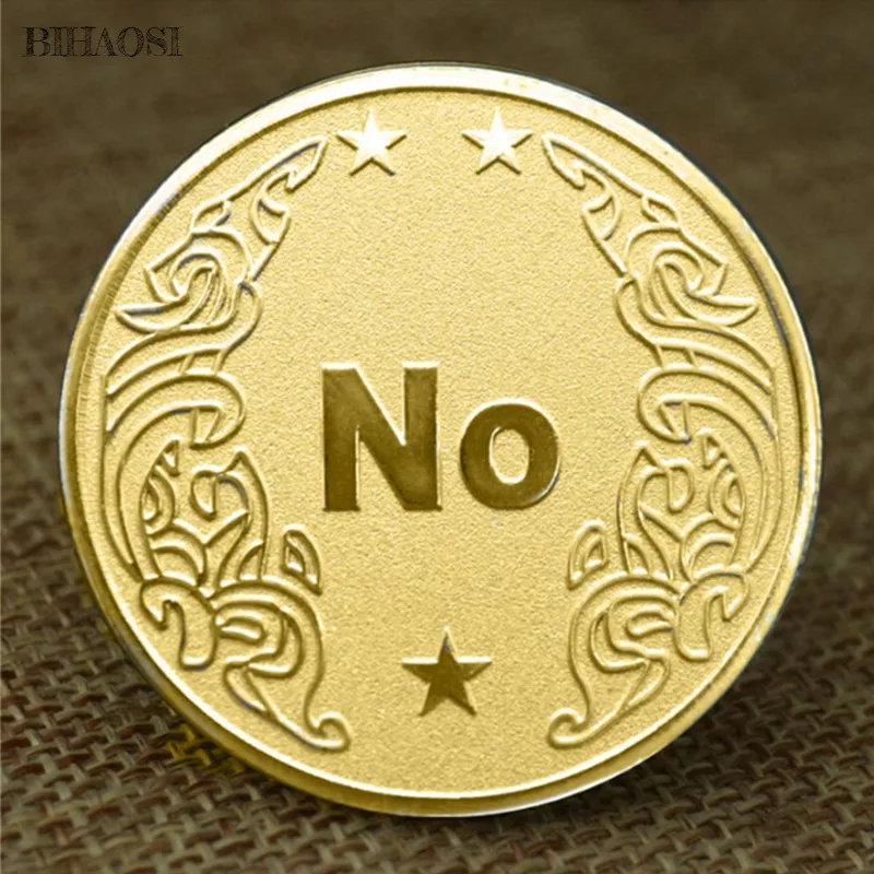 Да/Нет позолоченная монета 24 карата металлический значок медная на заказ игровая