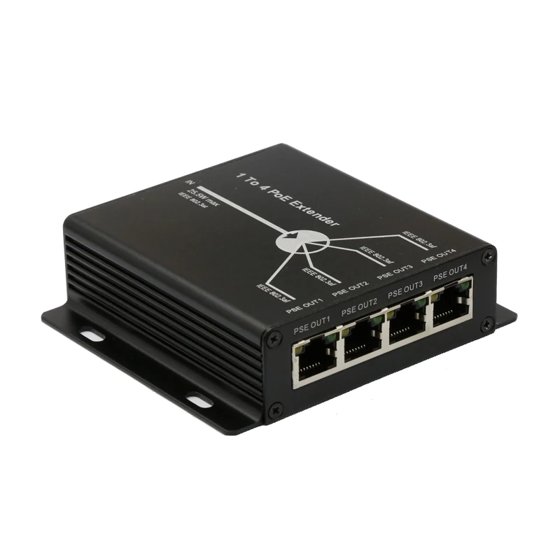 Мини-удлинитель, 5 портов, 100 Мбит/с, POE, 25,5 Вт, для IP-камеры, расширение на 120 метров, IEEE802.3af, POE, сетевые устройства Plug-and-Play от AliExpress RU&CIS NEW