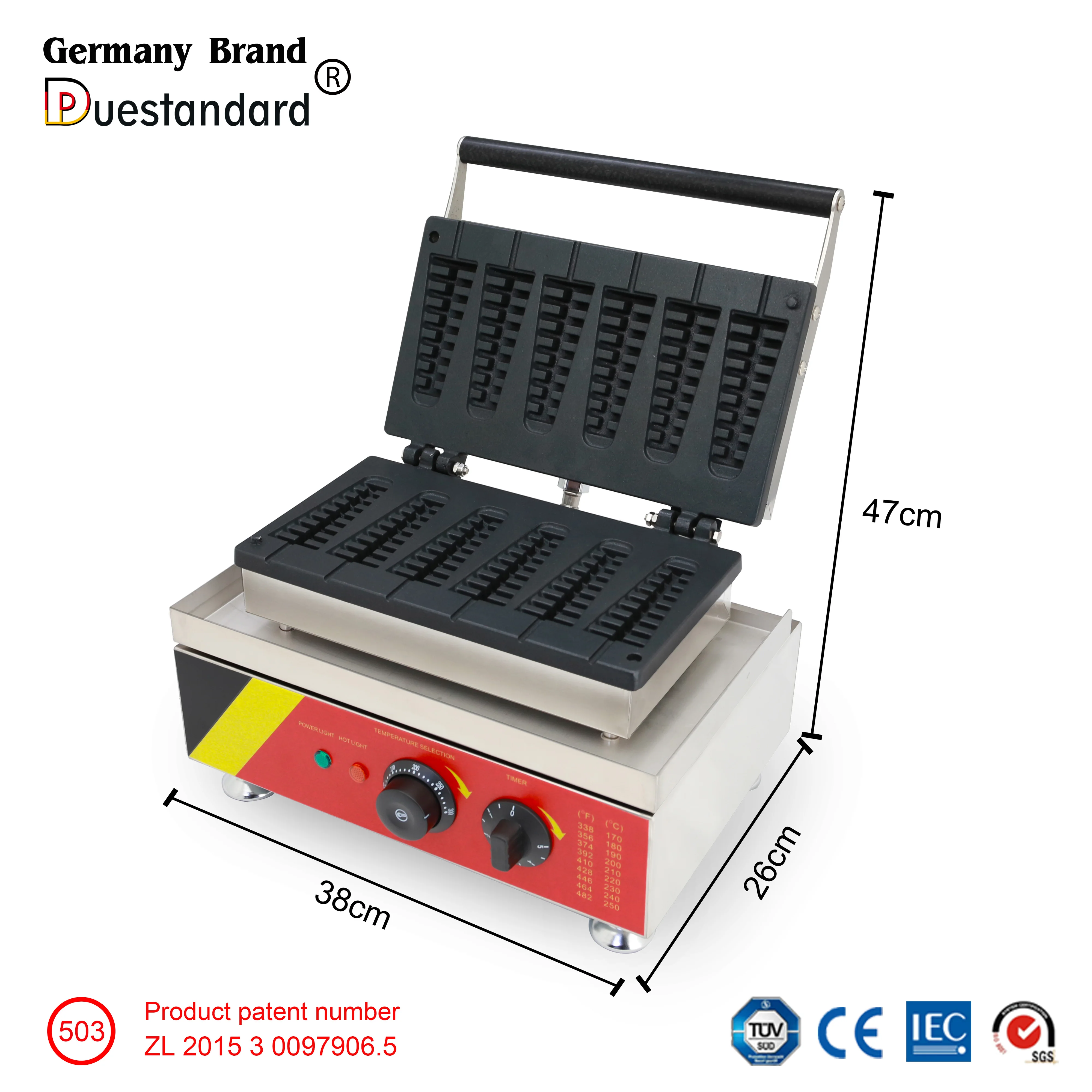 Немецкая немецкая электрическая вафельница на палочке с сосновым деревом по