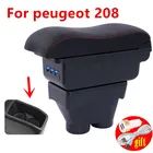 Для peugeot 208 подлокотник коробка для peugeot 208 центральный автомобильный подлокотник для хранения коробка Подстаканник Пепельница аксессуары для модификации