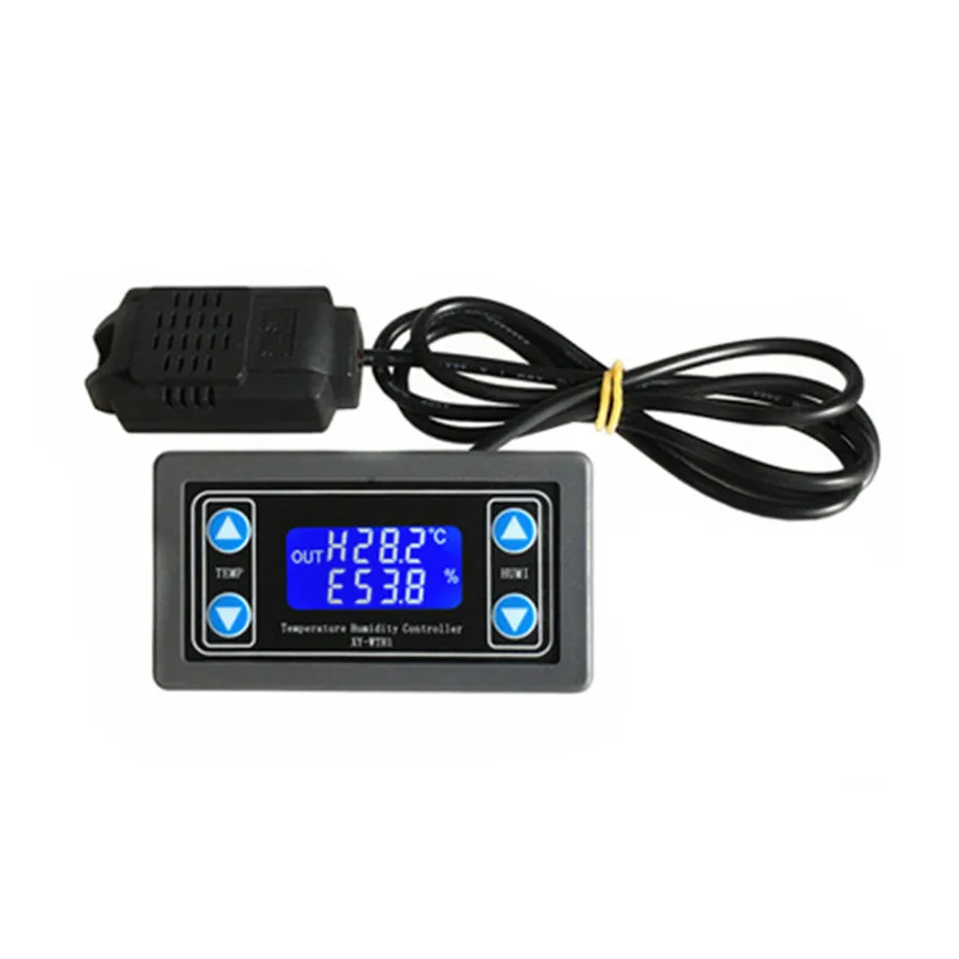 10A термостат цифровой Температура регулятор влажности с источником питания от