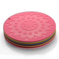 roung silicone heat resistant non slip kitchen placemat insulation coaster bowl cup pad pot holder table mat hom decor 51150