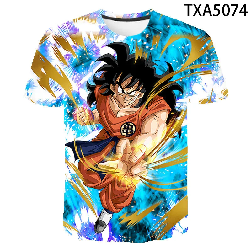 

Новая футболка с 3D принтом аниме дракона, модные повседневные крутые Топы с коротким рукавом для мальчиков и девочек, мужские и женские, дет...