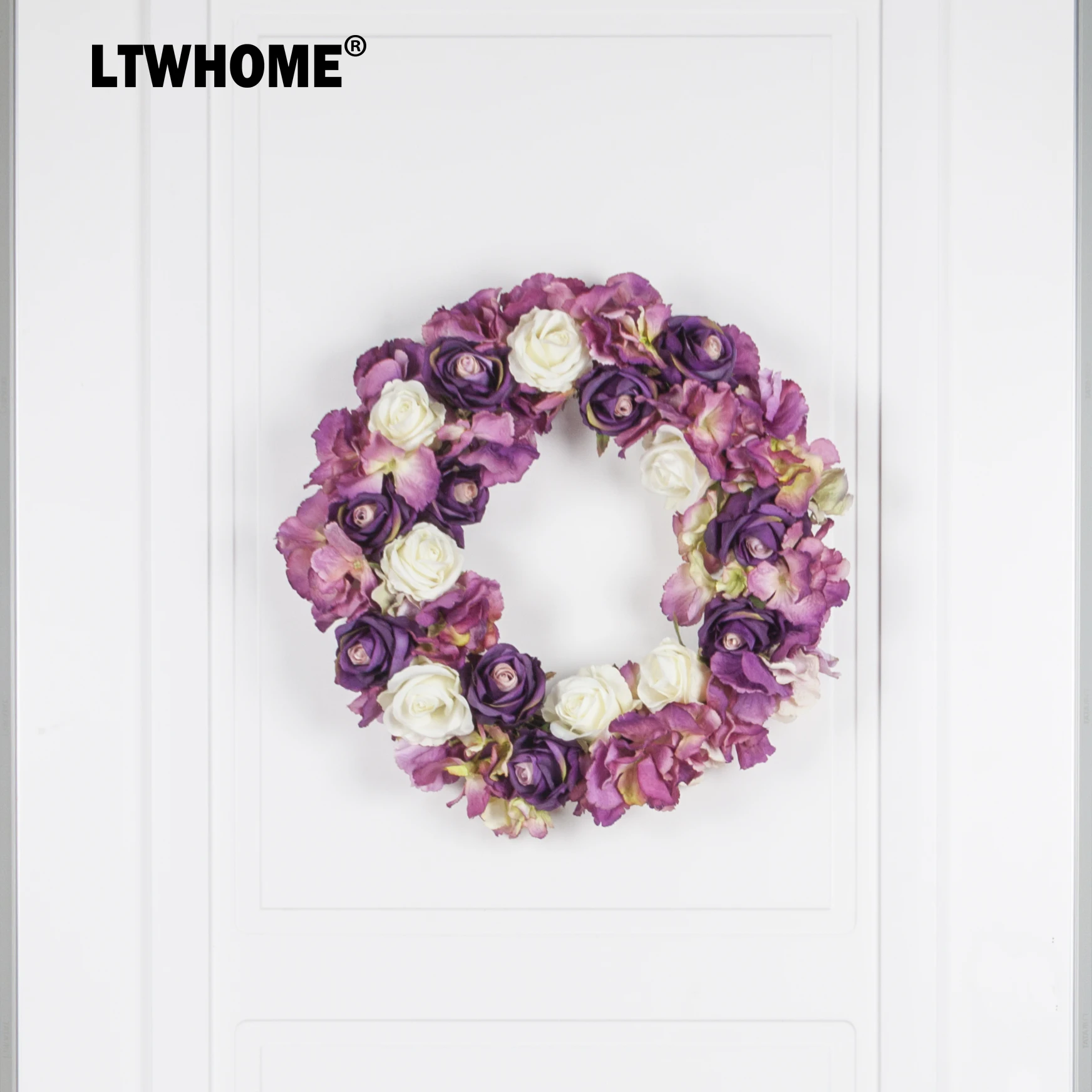 LTWHOME 15 дюймовый Фотофон с розами орхидеи для входной двери стены каминная стена