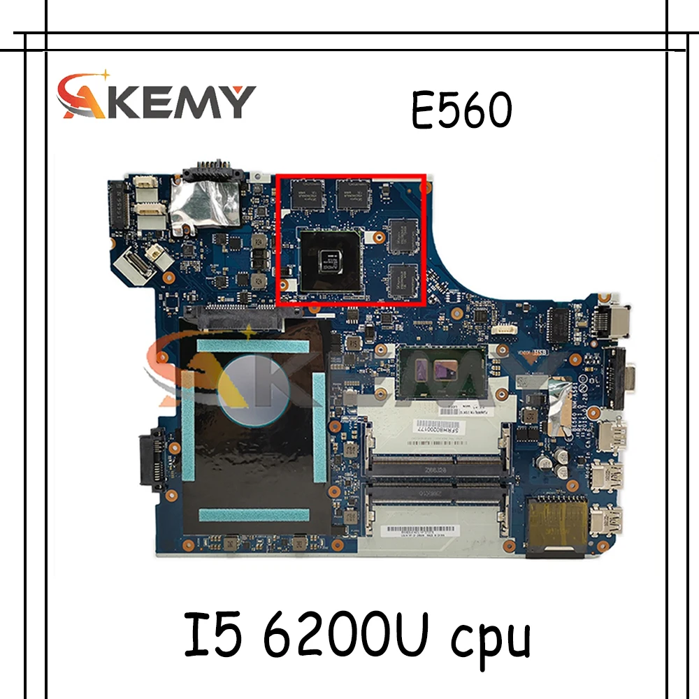 

Akemy BE560 NM-A561 для Lenovo Thinkpad E560 Материнская плата ноутбука 01AW109 01AW106 01AW108 01EN110 процессор I5 6200U 100% тесты работы