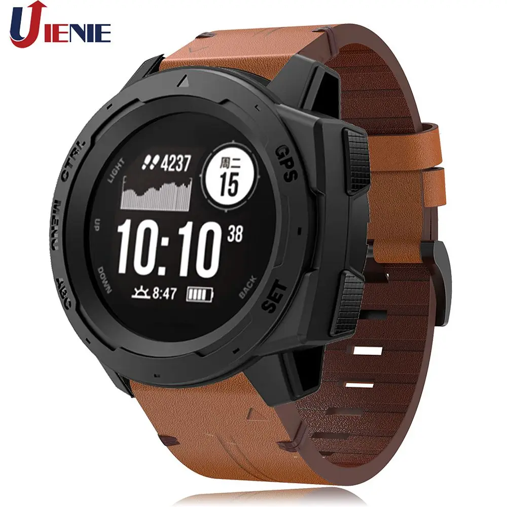 Ремешок кожаный для Garmin Index/Fenix 5 /5Plus сменный Браслет смарт-часов Quatix | Электроника