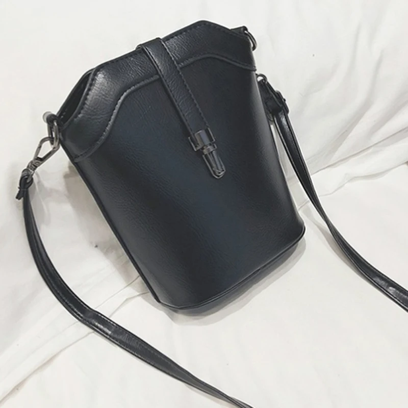 

Vintage Women Bucket Bags Fashion Casual Solid Handbag Shoulder Slung Clutch Bag For Feminino Crossbody Bags For Femme