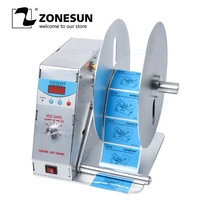 zonesun automatic label rewinder for clothing label price tag self adhesive label sticker adjustable rewinding machine