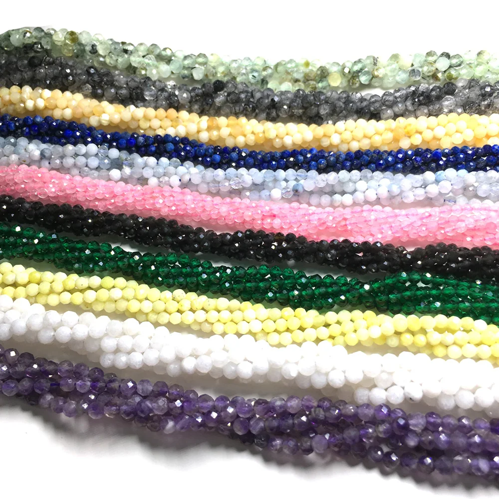 Натуральный круглый ограненный камень кристаллы маленькие бусины Свободные