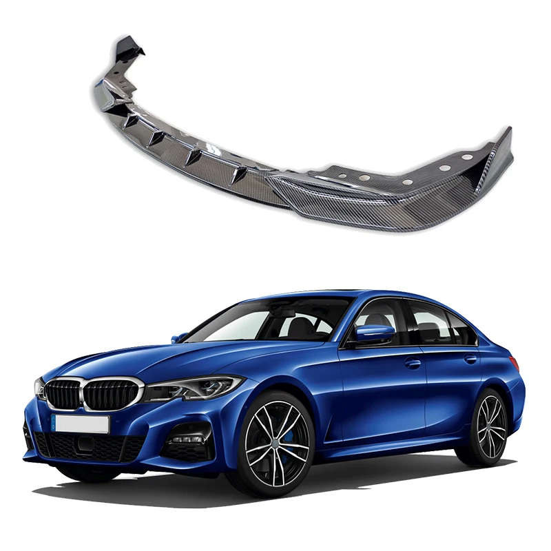 

Front Lip Bumper Lip For BMW G20 3 Series M Sport 2019-2021 Carbon Fiber Style Splitter Guard Trim Car Decoration Accessories