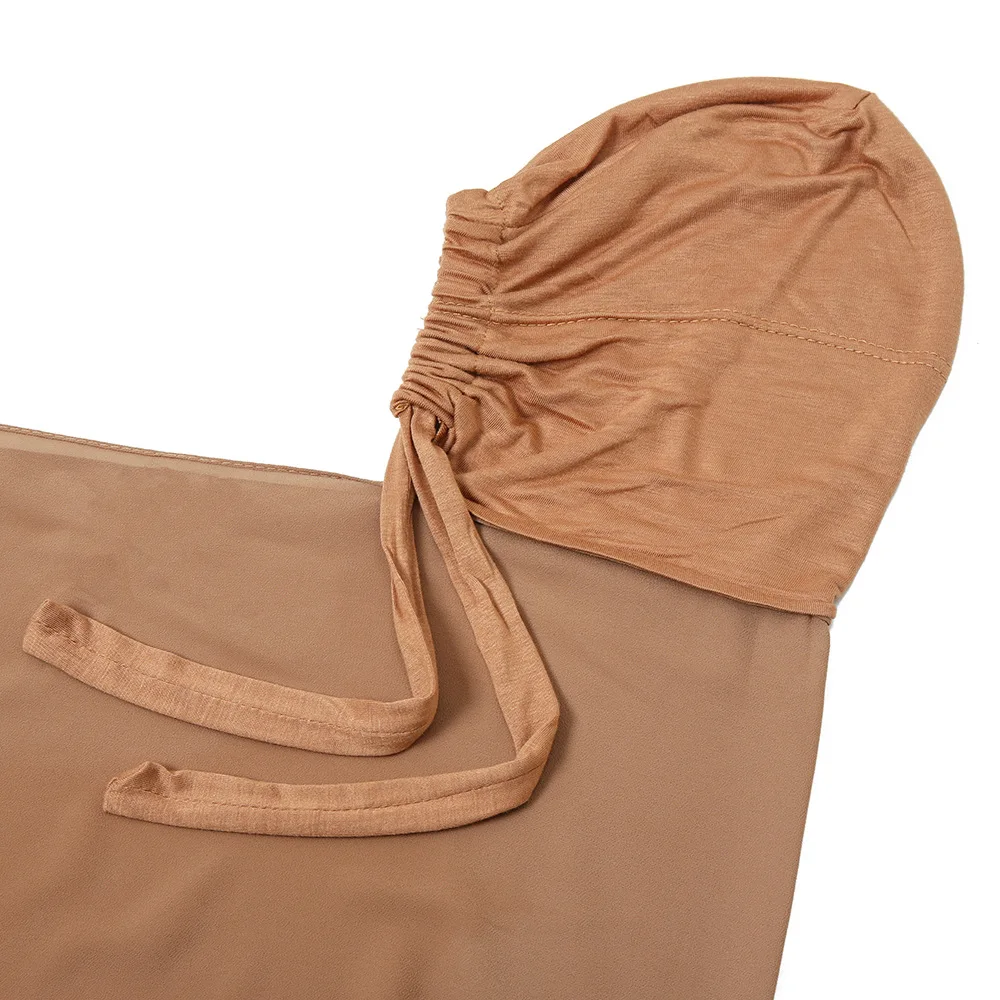 2021 Fashion Muslim Women Scarves For Ladies Instant Chiffon Hijab With Cap Under Scarf Instant Hijab With Undercao Attached