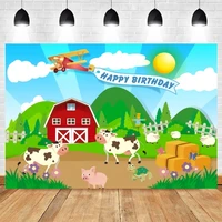 yeele baby birthday backdrops farm cow party decor photozone banner family photo photographic background for photo studio props