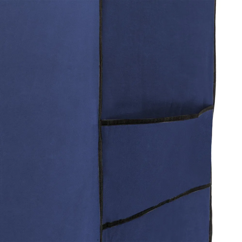 Синий цвет портативный шкаф для одежды стеллаж хранения Органайзер с полкой