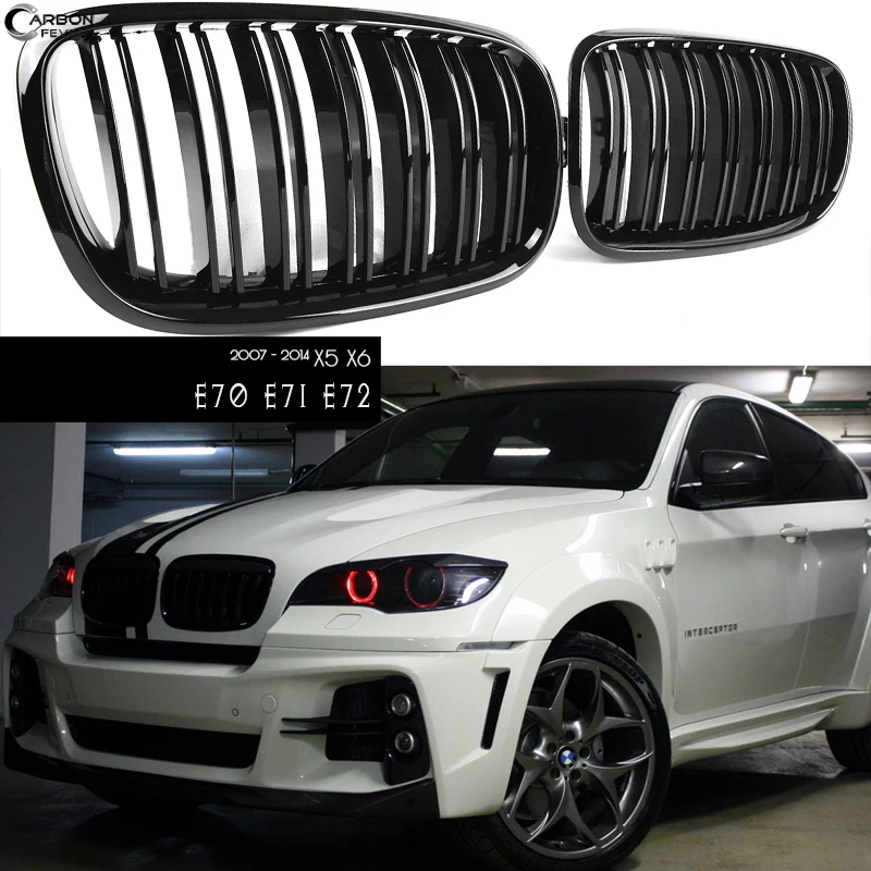 Радиатор для BMW X5 X6 SUV 4 решетка двери 2 планка ABS M цвет Стайлинг автомобиля 2007