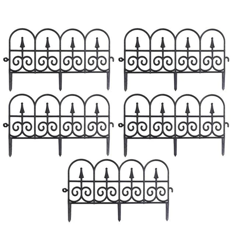 

New Garden Border Decorative Garden Plastic Fence Edging Outdoor Plant Bordering Lawn Edging Fence Yard Garden Decoration