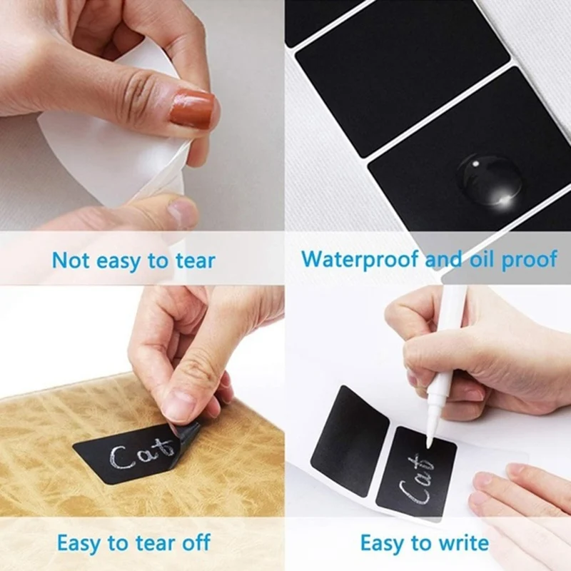 

120 pcs/roll Blackboard Sticker Craft Kitchen Jars Organizer Labels Chalkboard Chalk Board Sticker Black Board Decals