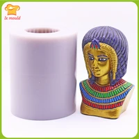 new product egyptian head resin plaster soap candle goddess mold