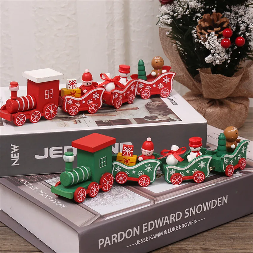 Деревянный маленький поезд рождественские украшения для дома сделай сам