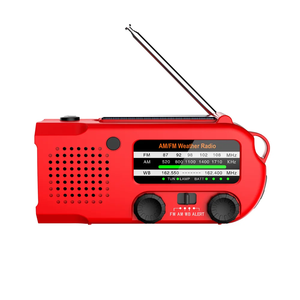 AM/FM/ВБ Солнечная радио чрезвычайная Солнечный рукоятки мощный светодиодный