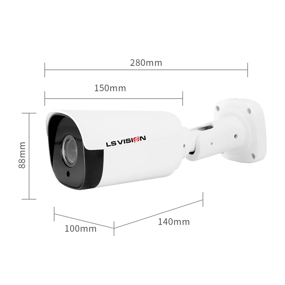 

H.265 POE IP66 Waterproof Camera IP Security CCTV 4K Outdoor APP Control IR LED Night Vision Bullet Onvif HD External NVR P2P