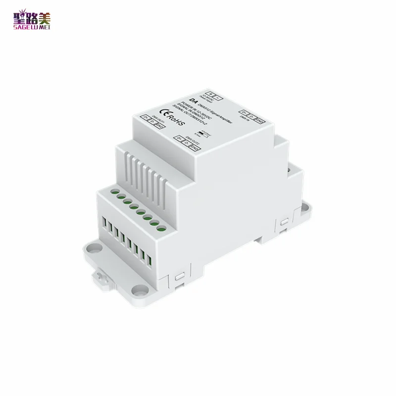 DA DC12V 36V DMX светодиодный Усилитель сигнала 2 канала фото изоляция электричества din