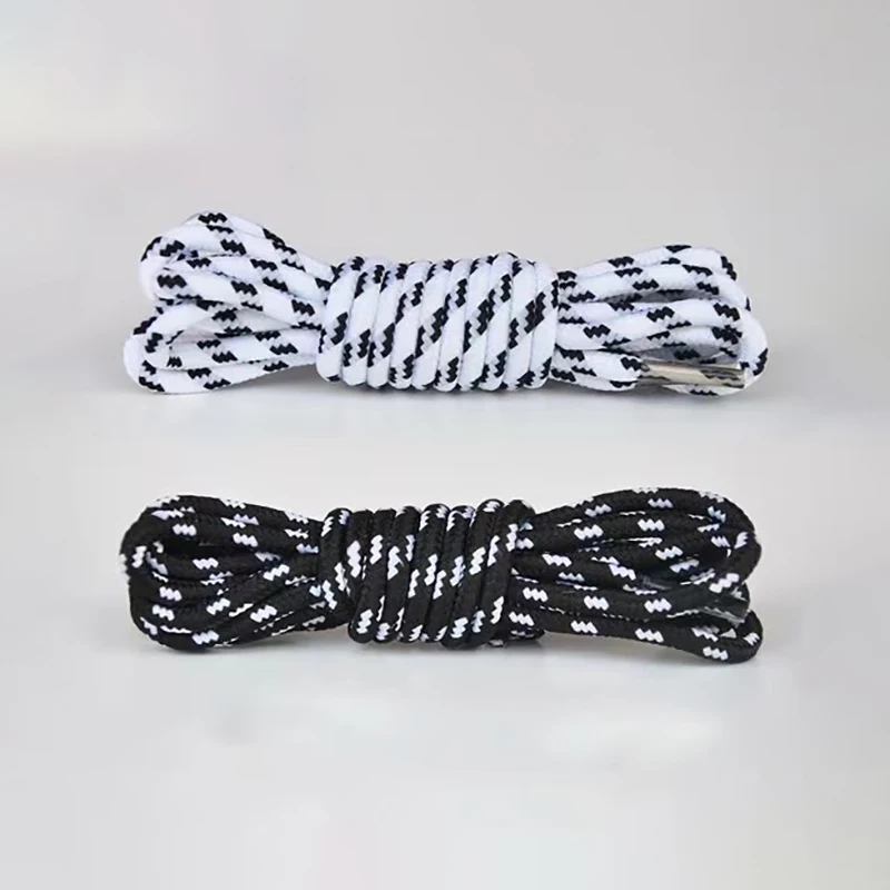 

120cm Black White Point Round Shoelaces For Casual Sneakers Sport Lace Mountaineering Skate Boot Shoe Laces Strings Laces