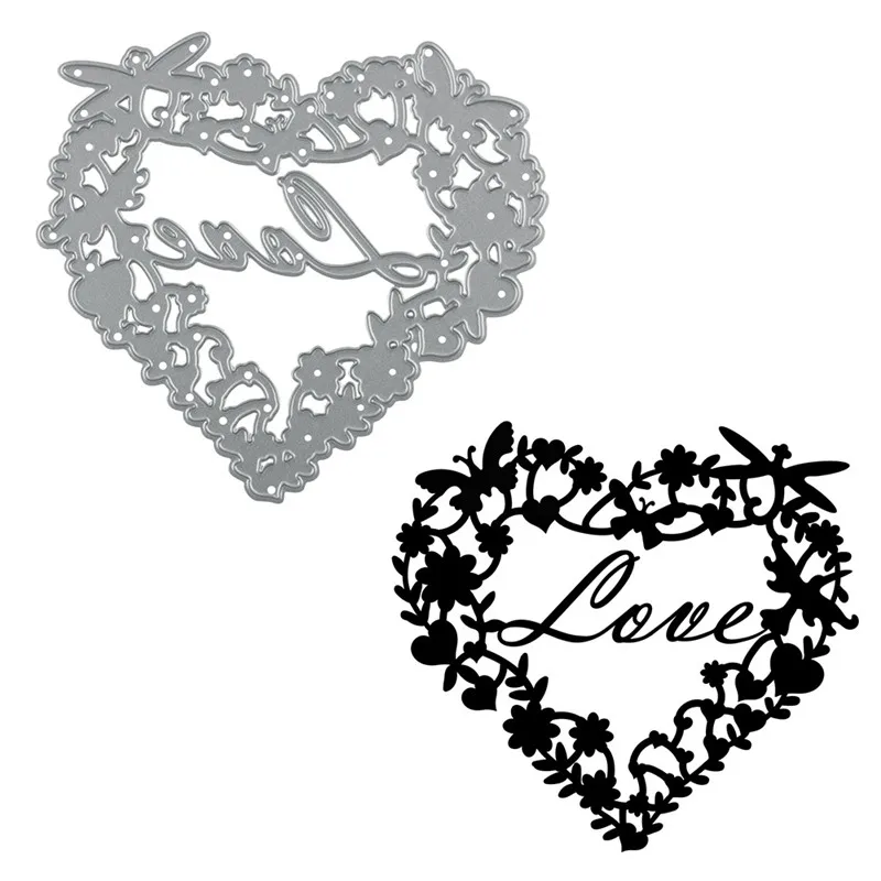 GJCrafts новые штампы Love Heart Скрапбукинг металлическая резка для 2019 новый альбом