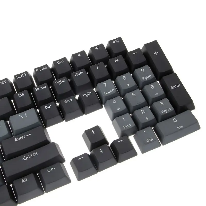 Черно-серый смешанный толстый колпачок для клавиш Dolch PBT 108 OEM Вишневый профиль ANSI
