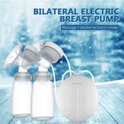 Электрический молокоотсос, двусторонний ручной силиконовый, для грудного вскармливания, автоматический массаж