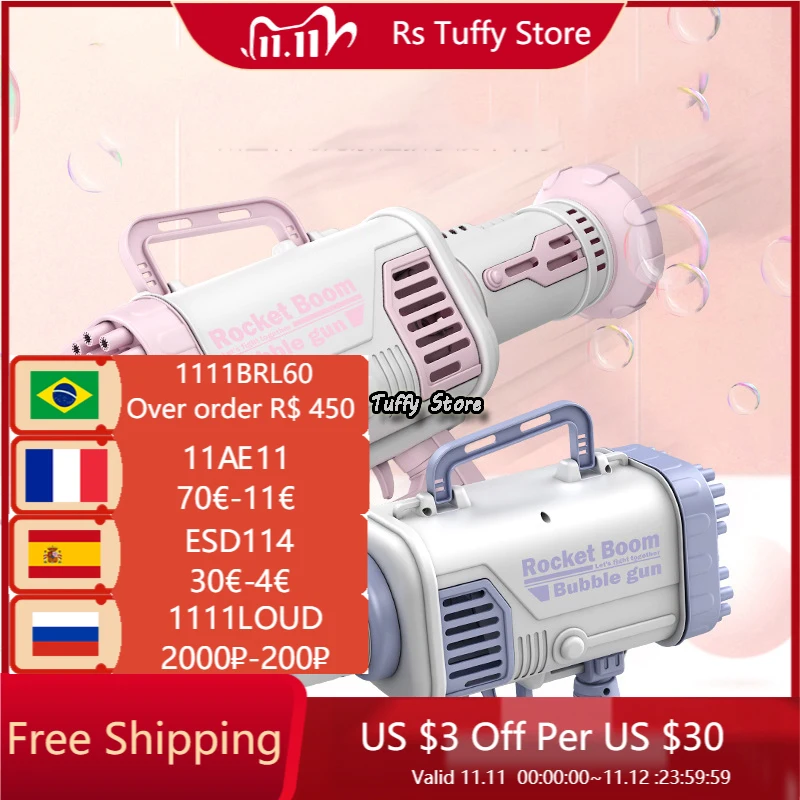 

Пузырьковая машина с 44 отверстиями, электрическая ручная пусковая установка для мыльных пузырей, автоматический уличный пусковой пистолет...