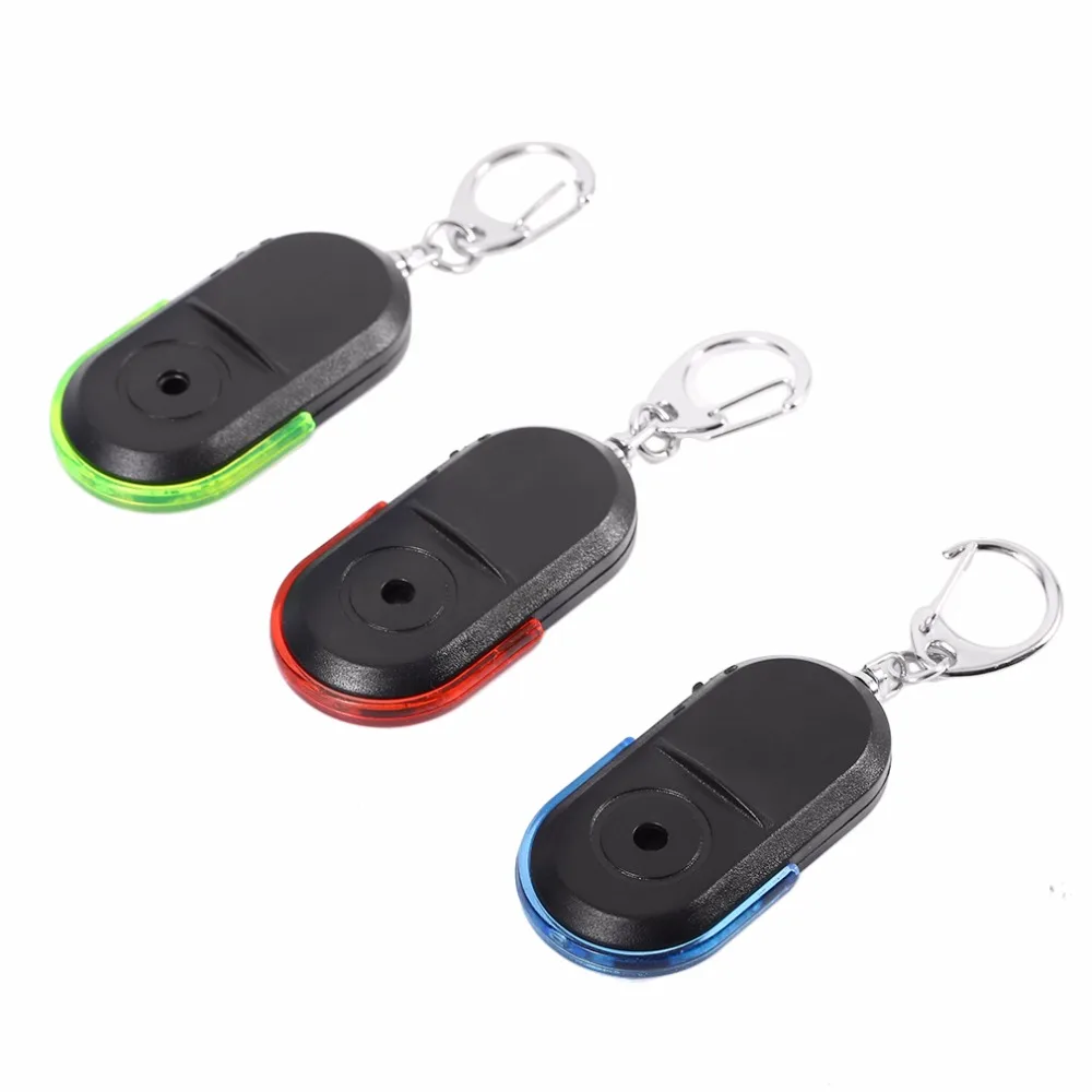 

LED Light Mini Anti Lost Key Finder Sensor Anti-Lost Alarm Key Finder Locator Keychain Whistle Sound With