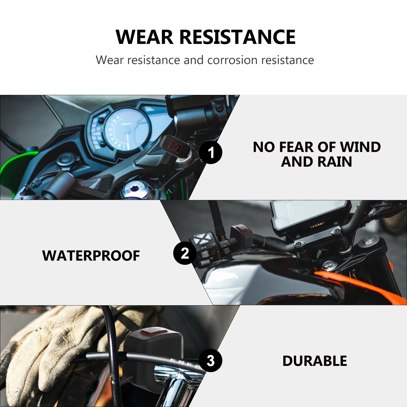 

Motorcycle Headlight Switch Handlebar Switch On Off Push Button for Motorcycles
