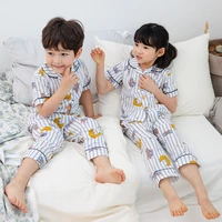 2021 cheap children pajamas set kids baby girl boys cartoon casual clothing costume long sleeve children sleepwear pajamas sets