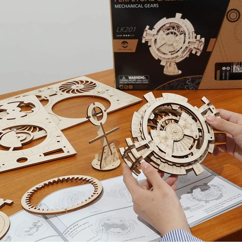 Robotime креативные DIY вечный календарь деревянная модель строительные наборы сборка игрушка подарок для детей и взрослых дропшиппинг LK201