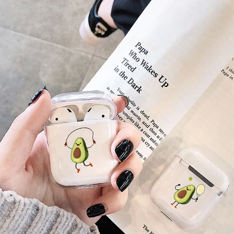 Мягкая одежда с принтом милой наушники чехол для Apple airpods Чехол класса люкс