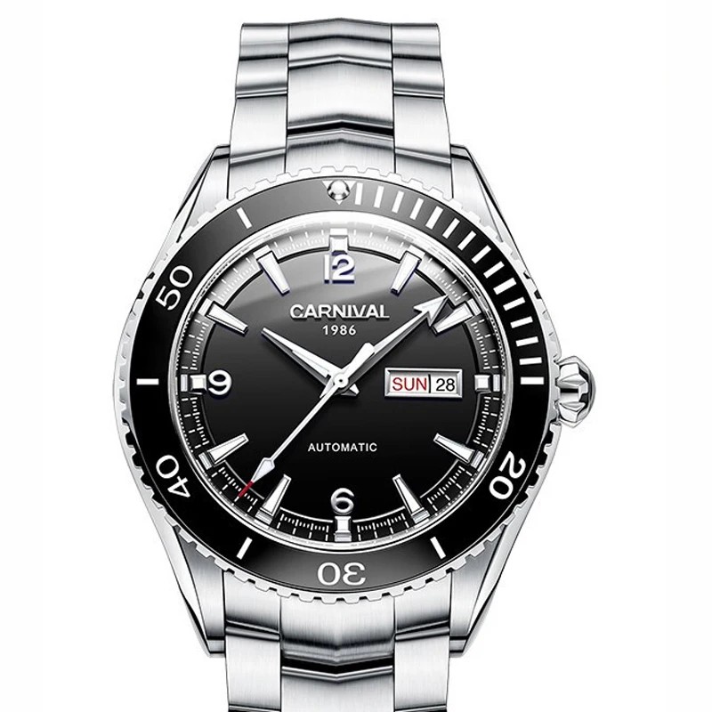 

Switzerland Luxury Brand Carnival Watches Japan MIYOTA Automatic Mechanical Watch Men Waterproof Sapphire Luminous Clock C8750