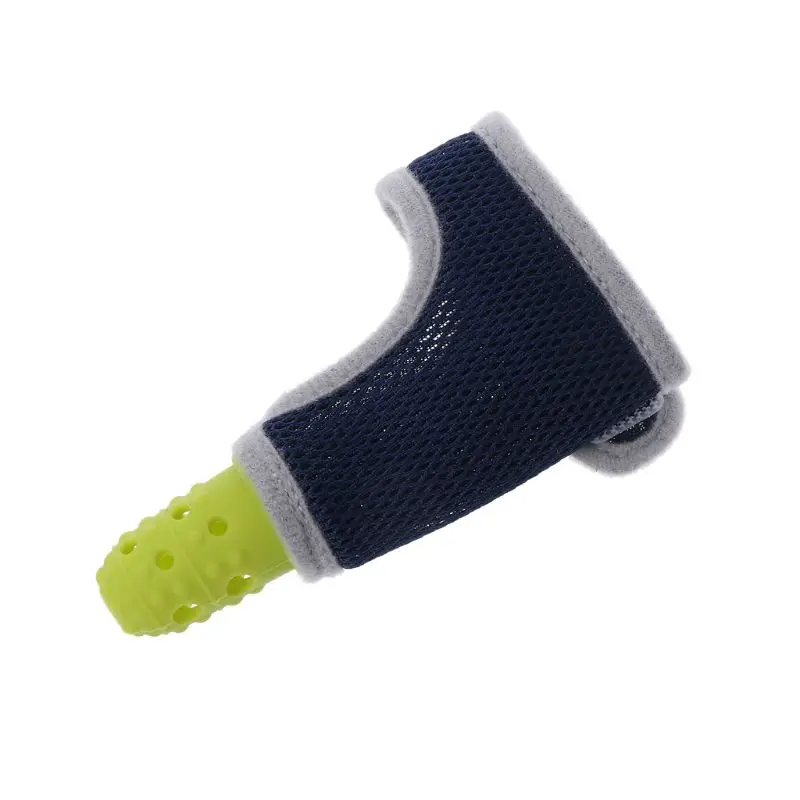

Baby Child Finger Guard Stop Thumb Sucking Wrist Band Baby Nursing Mittens Teether Pacifier Newborn Dental Care
