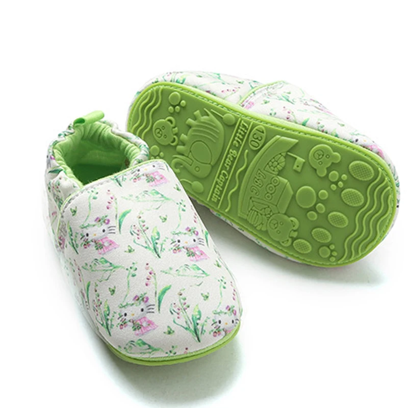 Zapatillas adorables para bebé, zapatos de cuna de punto para niño y niña, antideslizantes de