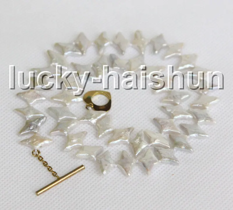 

Ожерелье из белого пресноводного жемчуга, 18 дюймов, 15 мм