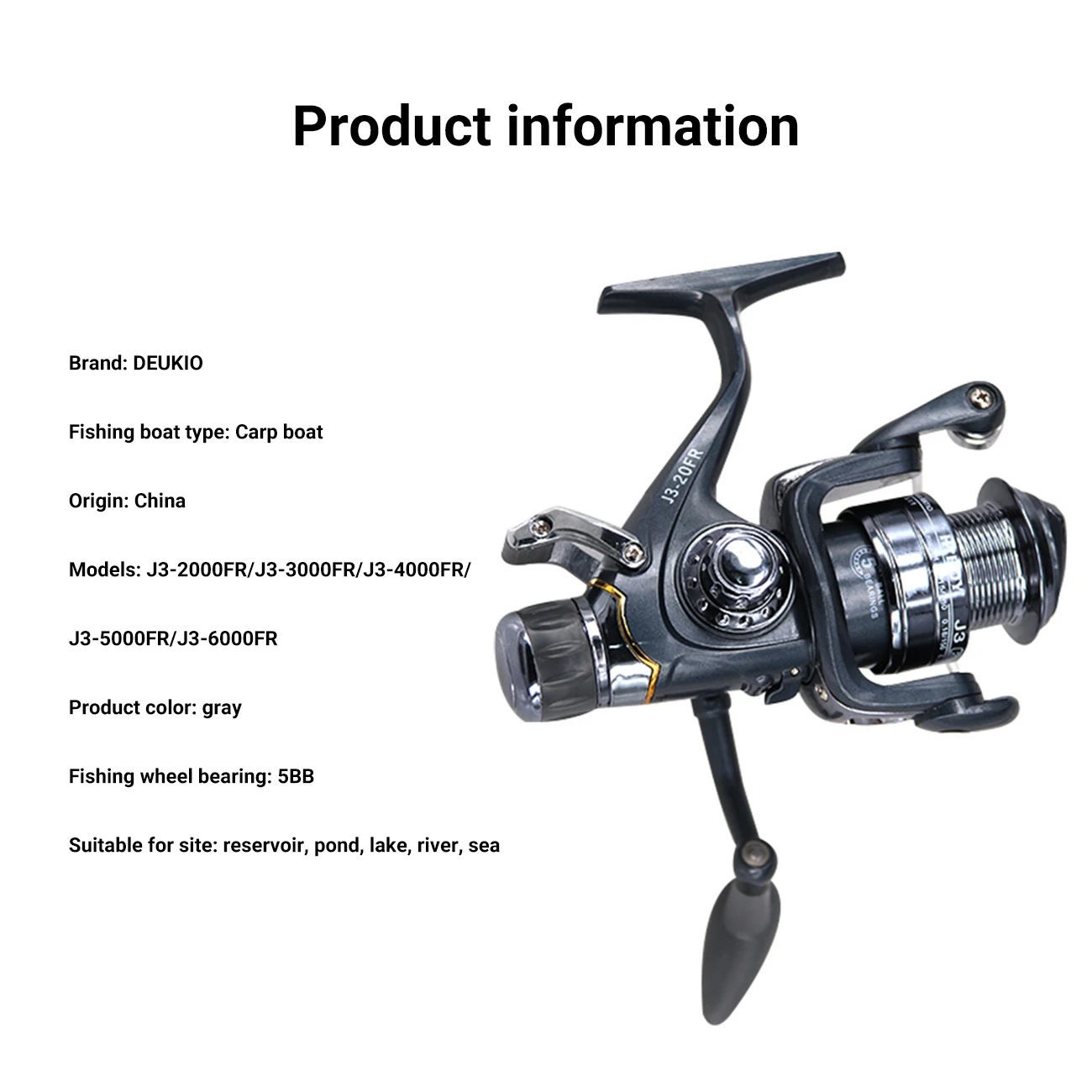 

Spinning Fishing Reels Dual Brake Rocker Fishing Wheel for Saltwater Freshwater Trout Spinning Reel Carp Outdoor Accessories
