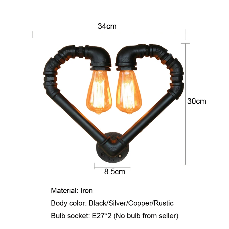 Креативный винтажный Настенный светильник E27 в стиле лофт и Эдисона освещение