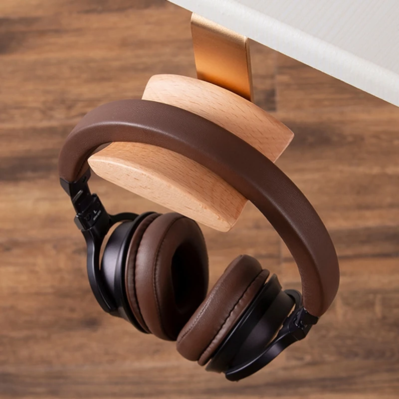 

Universal Headphone Stand Holder Z-shape Wall-mounted Headset Hanger Hook Wood Bracket Display Rack Earphone Accessories