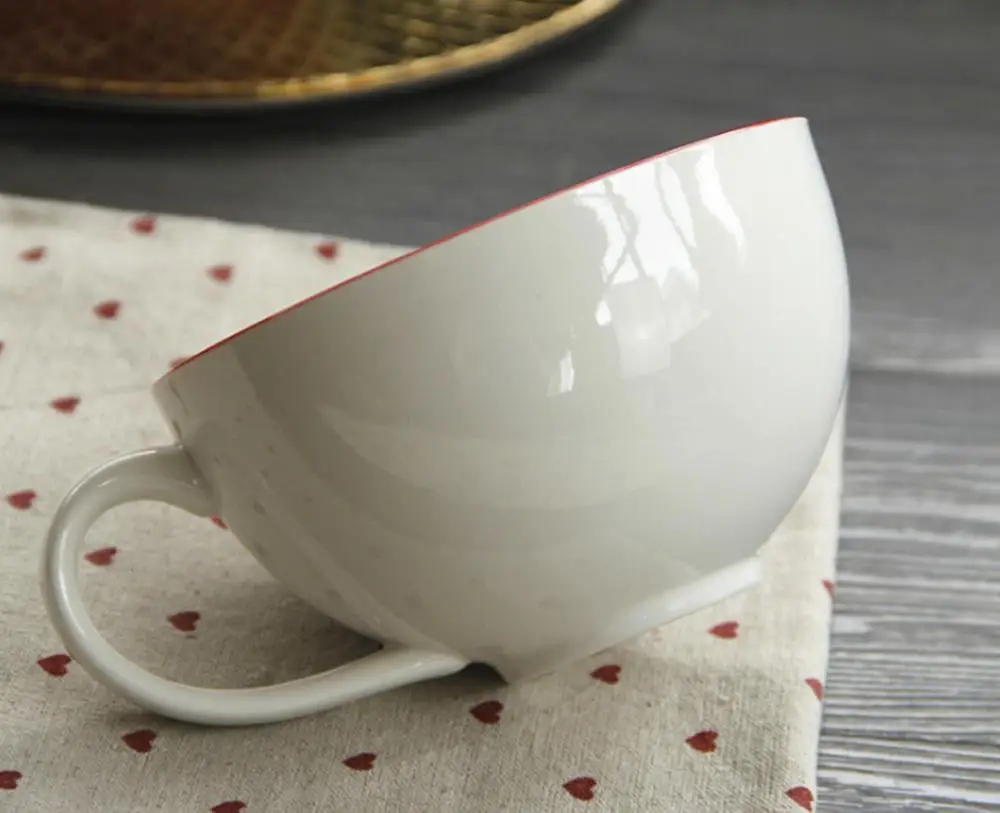 Керамическая мраморная кофейная кружка 600 мл фарфоровая чашка для молока чая