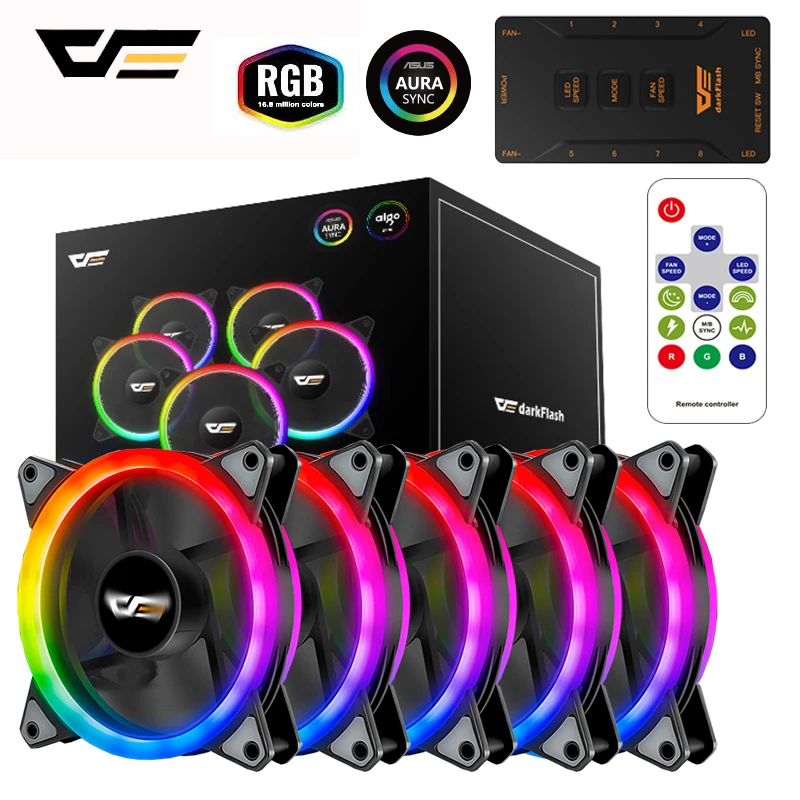 Aigo DR12 PRO RGB светодиодный чехол вентилятор для процессора кулер регулировка