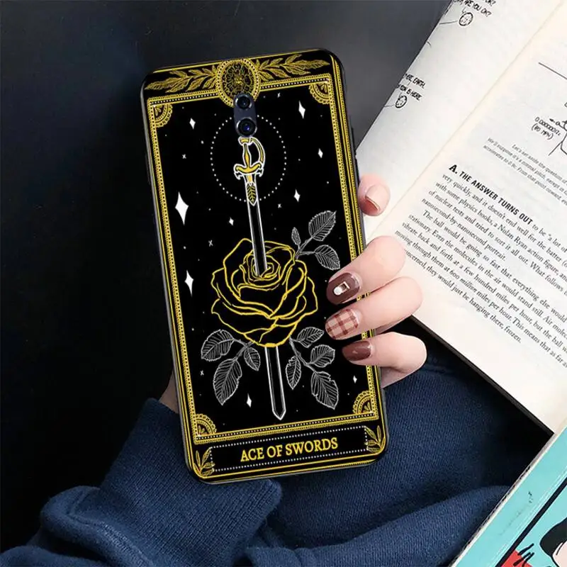 Крутая Черная мягкая оболочка PENGHUWAN для карт с рисунком Таро из календулы Oppo A5 A9