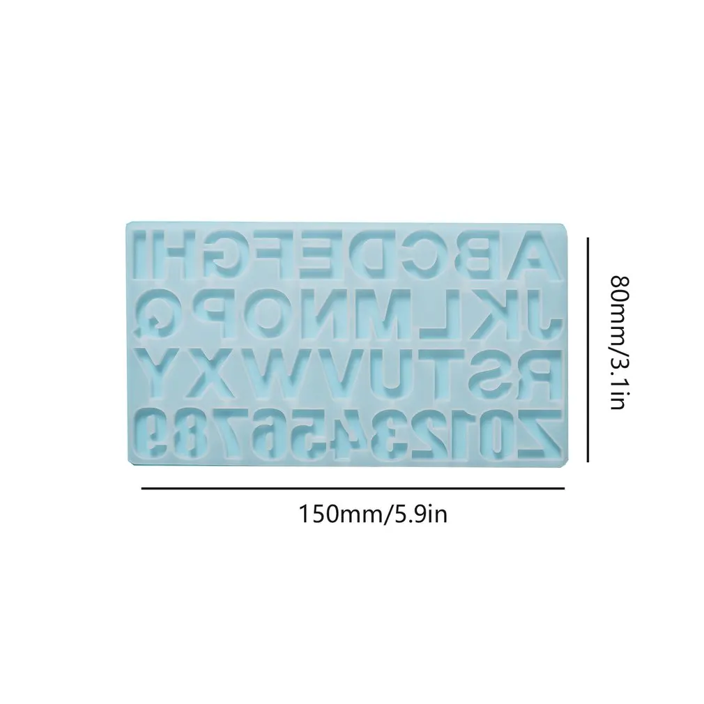 

Alphabet Silicone Molds Number Letter Necklace Casting Diy Craft Supplies Tools Key Chain Making Kit Keychain Ring Set