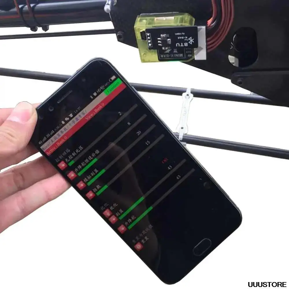 3-осевая Гироскопическая система KBAR V2 5.3.4 Pro K8 с bluetooth модулем BTU версия 2 0 для Mikado Vbar
