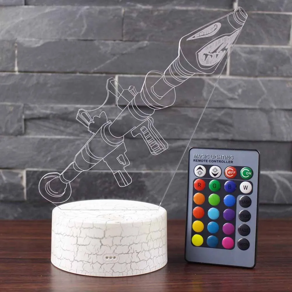 1 шт. в форме ракеты Ночной светильник с сенсорным пультом дистанционного